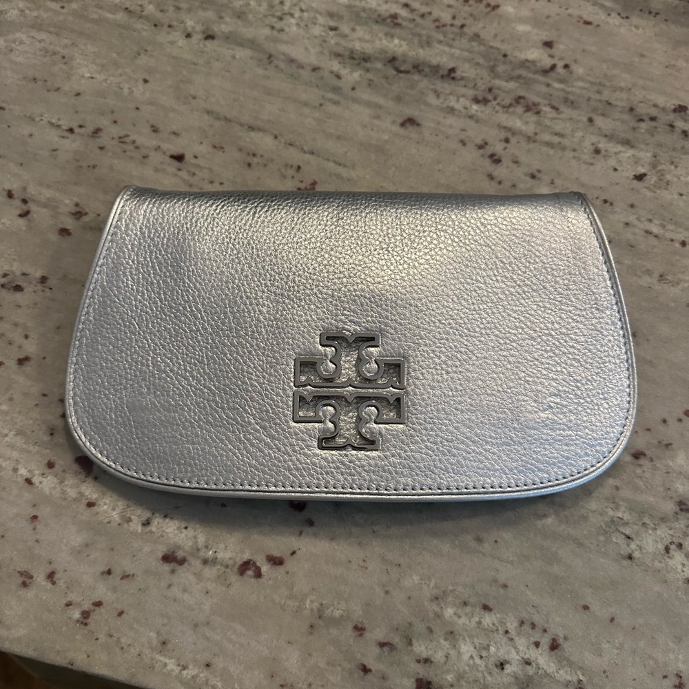 Tory Burch Silver Clutch